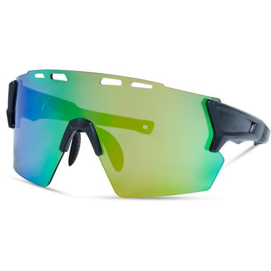 Madison Stealth II Sunglasses - matt dark grey / green mirror