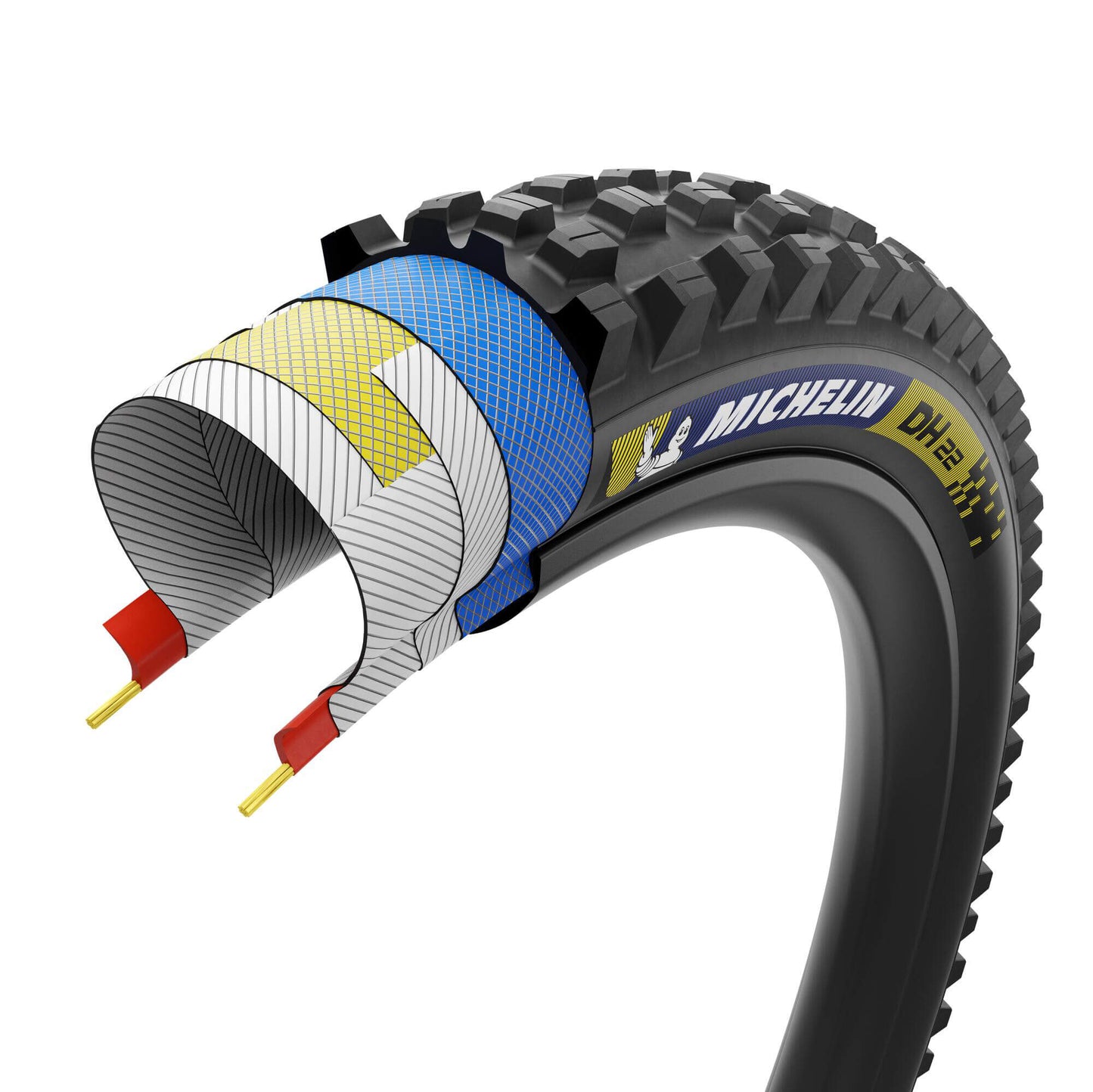 Michelin DH22 Racing Line Tyre Blue/Yellow 29 x 2.4" (61-622)