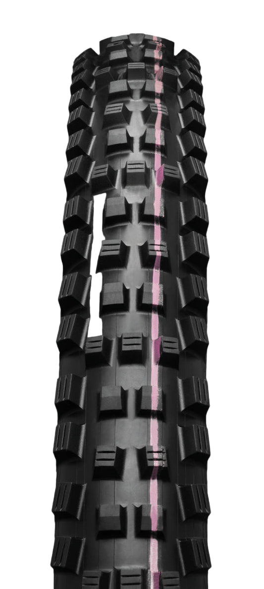 Close-up of a tire tread pattern