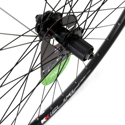 KX Wheels Hybrid 700C Doublewall Q/R Cassette Wheel Disc Brake in Black (Rear)