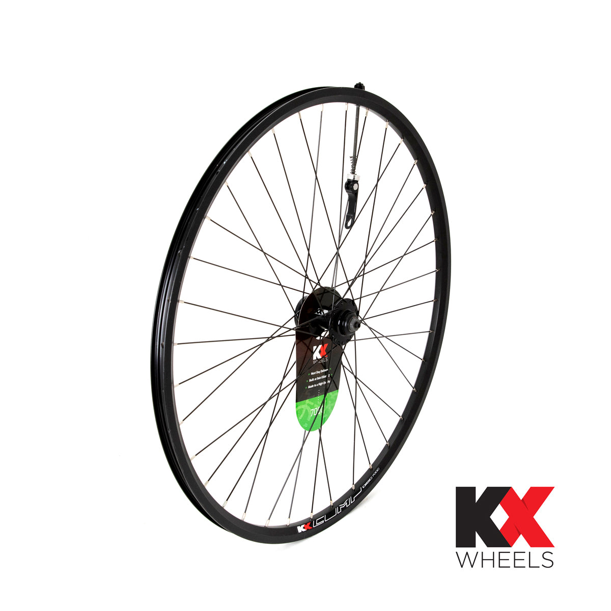 KX Wheels Hybrid 700C Doublewall Q/R Wheel Disc Brake in Black (Front)