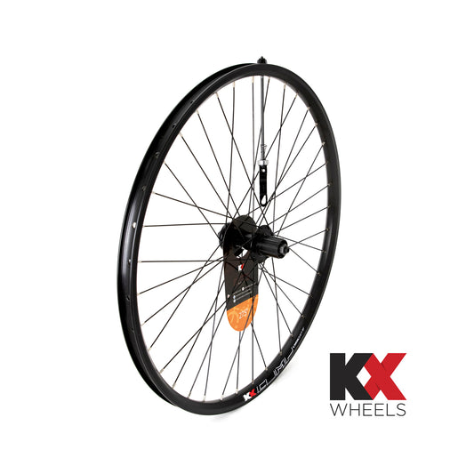 KX Wheels MTB 27.5" 650B Doublewall Q/R Cassette Wheel Disc Brake in Black (Rear)