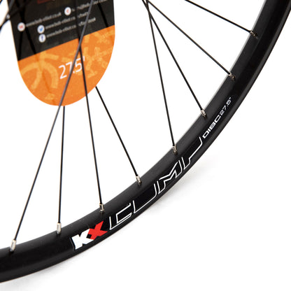 KX Wheels MTB 27.5" 650B Doublewall Q/R Cassette Wheel Disc Brake in Black (Rear)