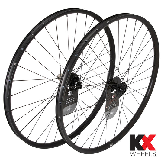KX Wheels Pro 29" MTB Disc Tubeless Thru Axle Wheelset in Black