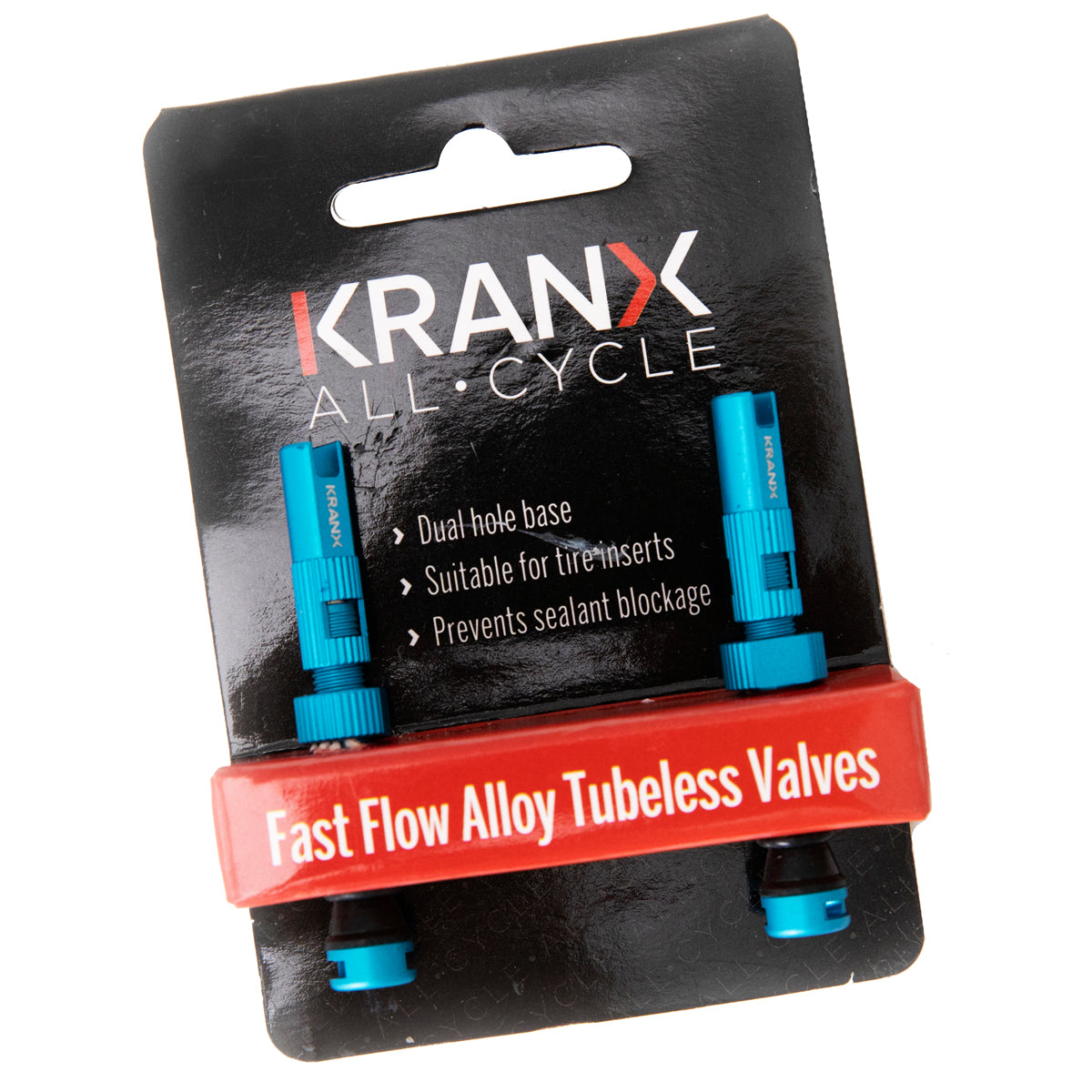 KranX Fast Flow Alloy Tubeless Valves (Pair) 44mm