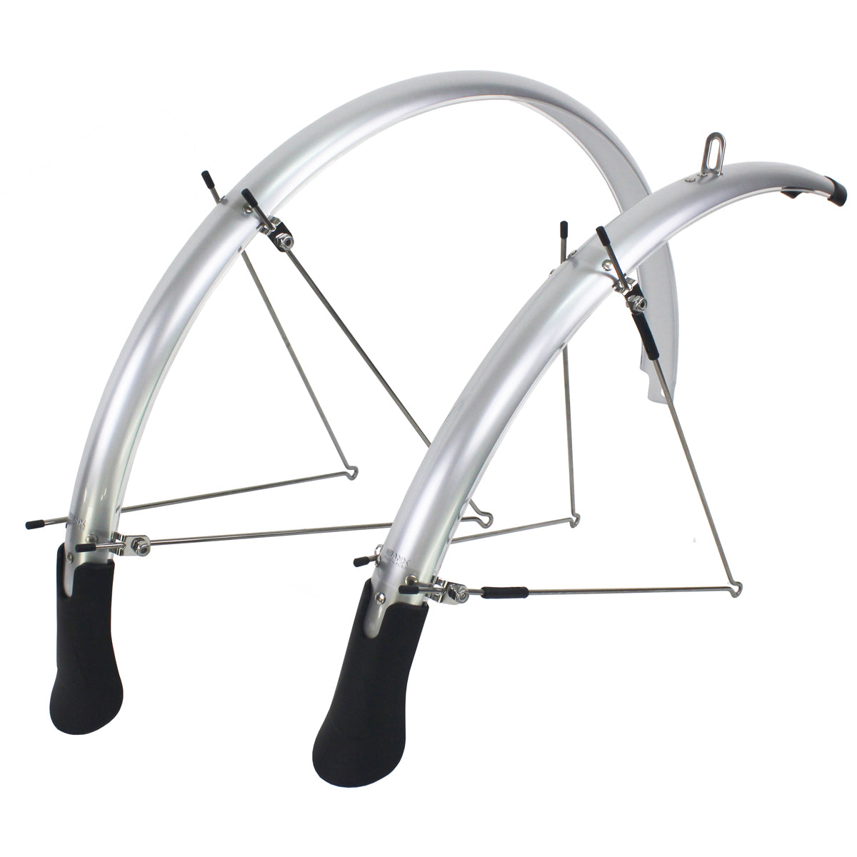 KranX FendR Pre-Assembled Full Length Mudguard in Silver 45mm