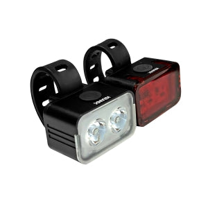 KranX Shine 220 / 100 USB Rechargeable Lightset - Front and Rear Light Set