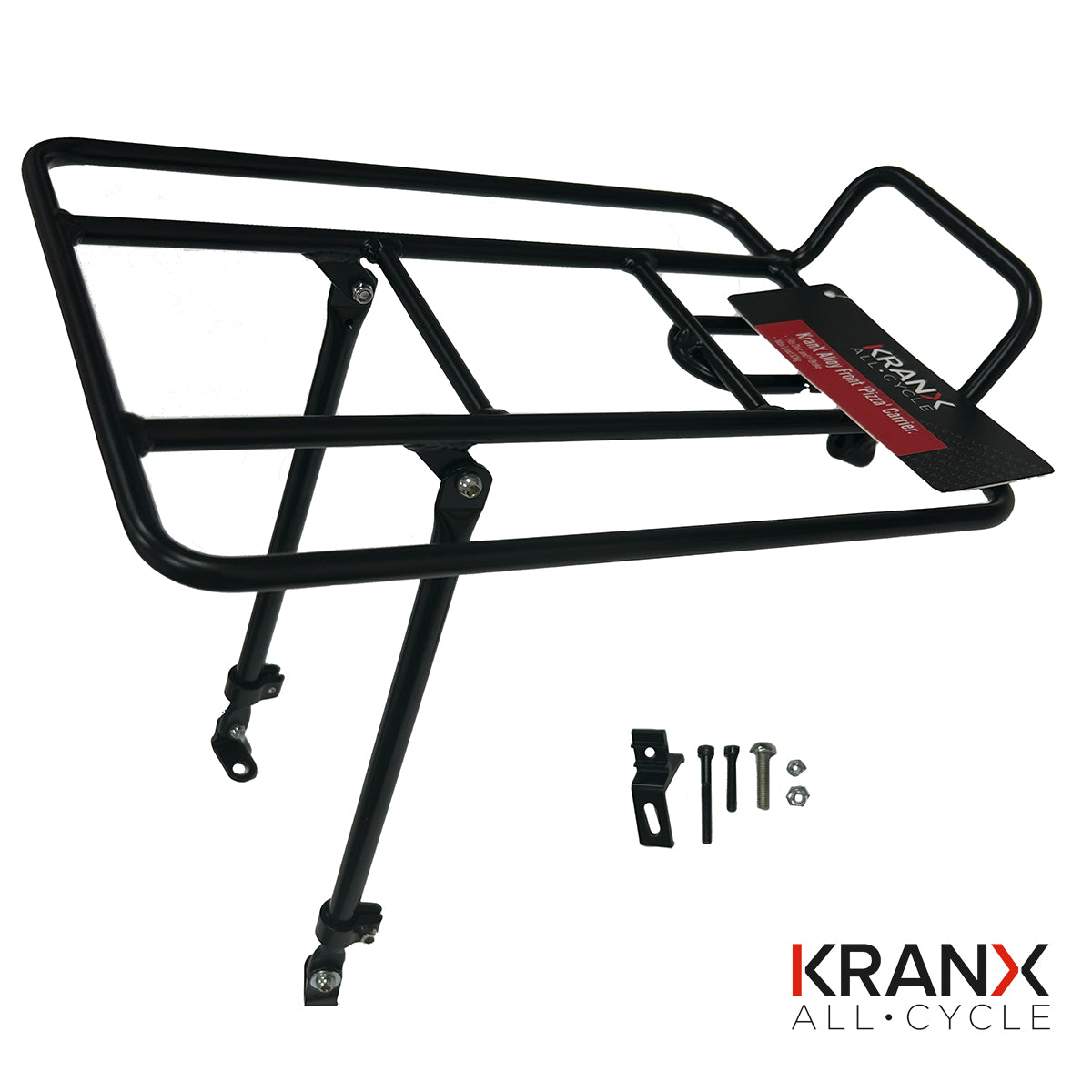 KranX Alloy Front 'Pizza' Carrier Rack - Black