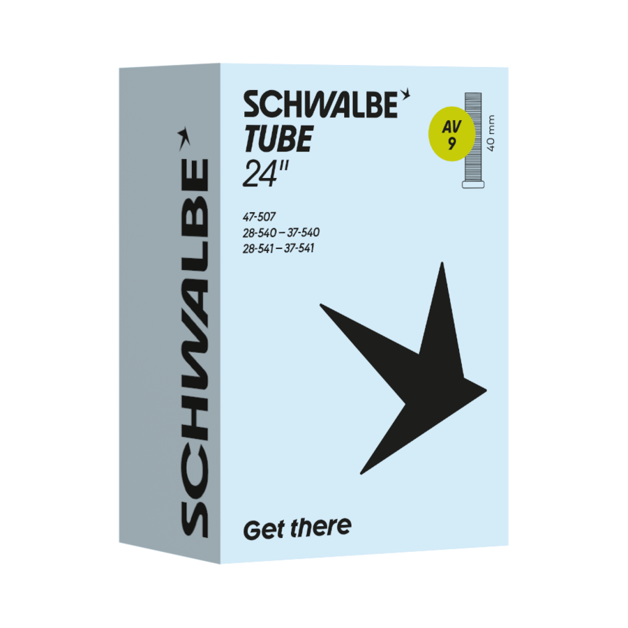 SCHWALBE TUBE AV9 (24") for 1 3/8'' (40mm Schrader Valve)