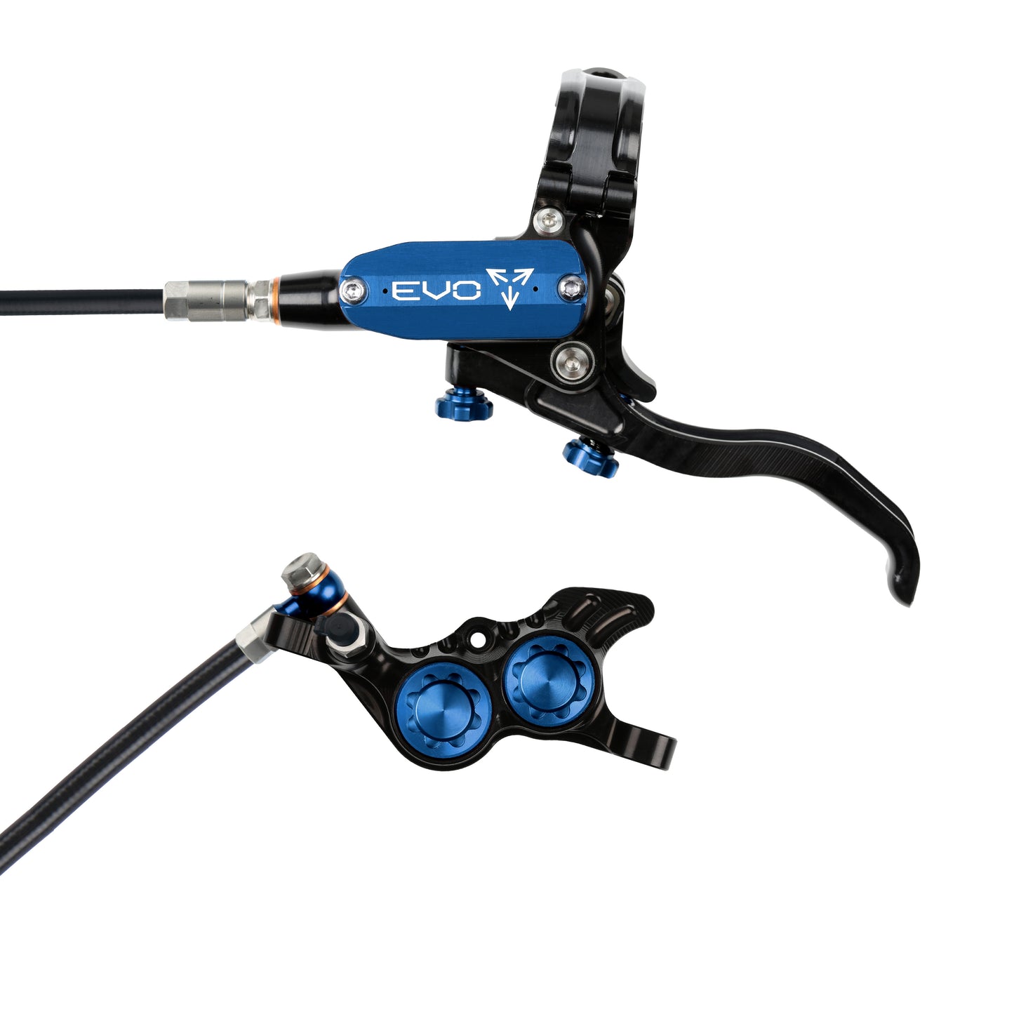 Hope Tech 4 EVO GR4 Brake - Black/Blue - Black Hose - No Rotor