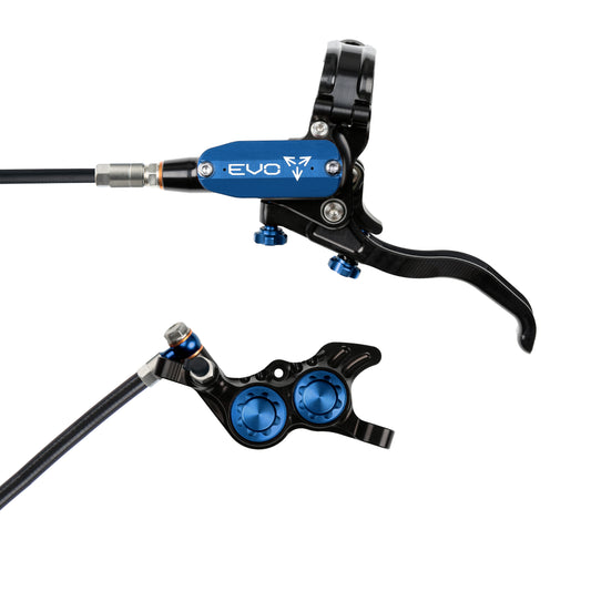 Hope Tech 4 EVO GR4 Brake - Black/Blue - Black Hose - No Rotor