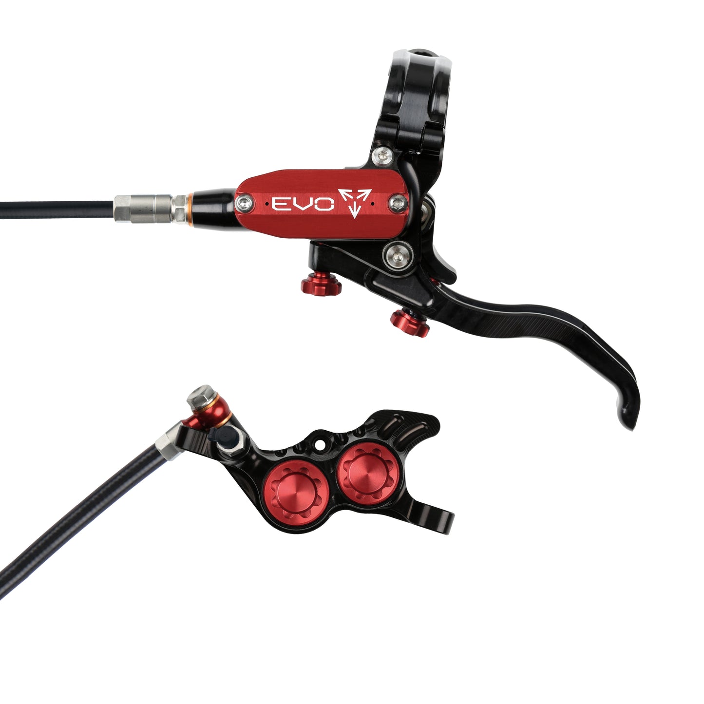 Hope Tech 4 EVO GR4 Brake - Black/Red - Black Hose - No Rotor