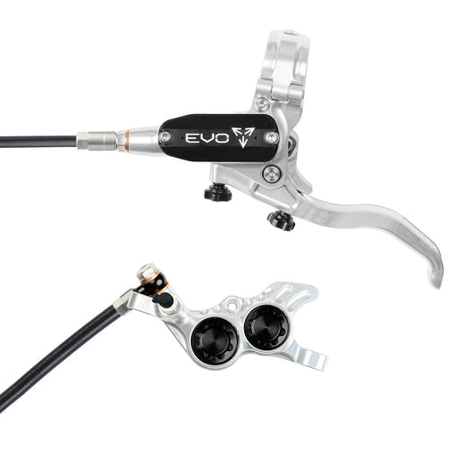Hope Tech 4 EVO GR4 Brake - Silver/Black - Black Hose - No Rotor