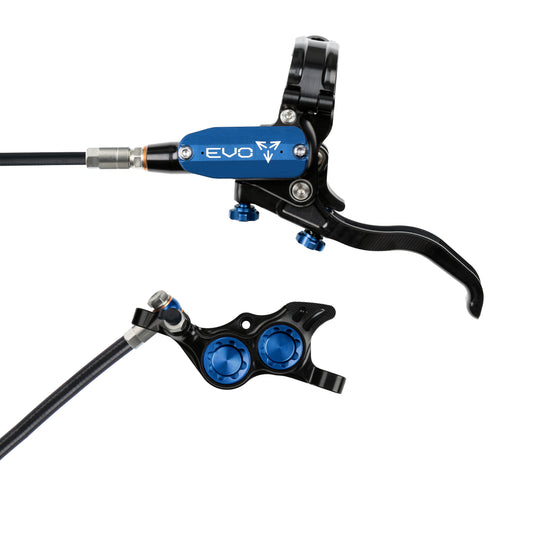 Hope Tech 4 EVO TR4 Brake - Black/Blue - Black Hose - No Rotor