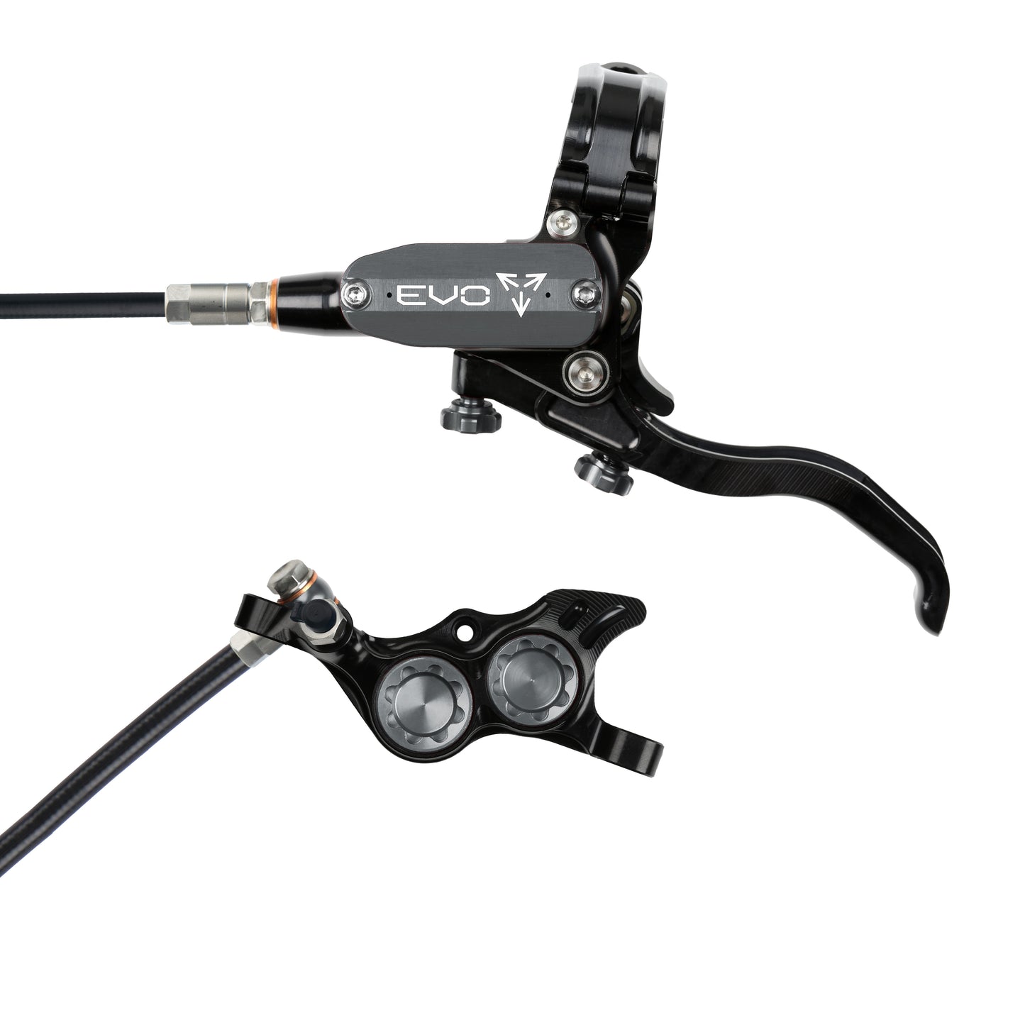 Hope Tech 4 EVO TR4 Brake - Black/Smoke - Black Hose - No Rotor