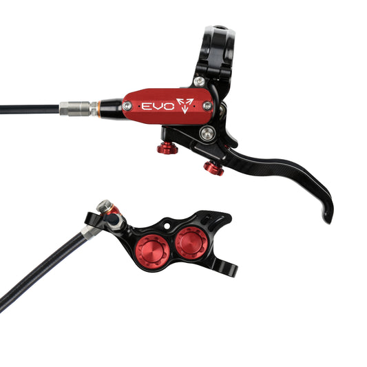 Hope Tech 4 EVO TR4 Brake - Black/Red - Black Hose - No Rotor