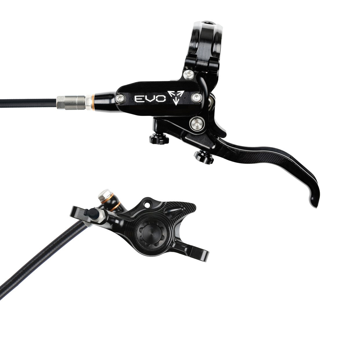 Hope Tech 4 EVO X2 Brake - Black/Black - Black Hose - No Rotor