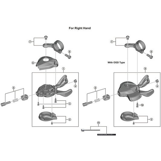 Shimano SL-M7100 right hand bracket unit
