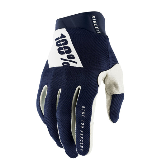 100% Ridefit Gloves - Navy / White