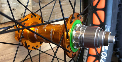 (Slam69Built) DT BR710 /  Hope Pro 4 - Fatbike Custom Built Wheelset (Orange Hubs)
