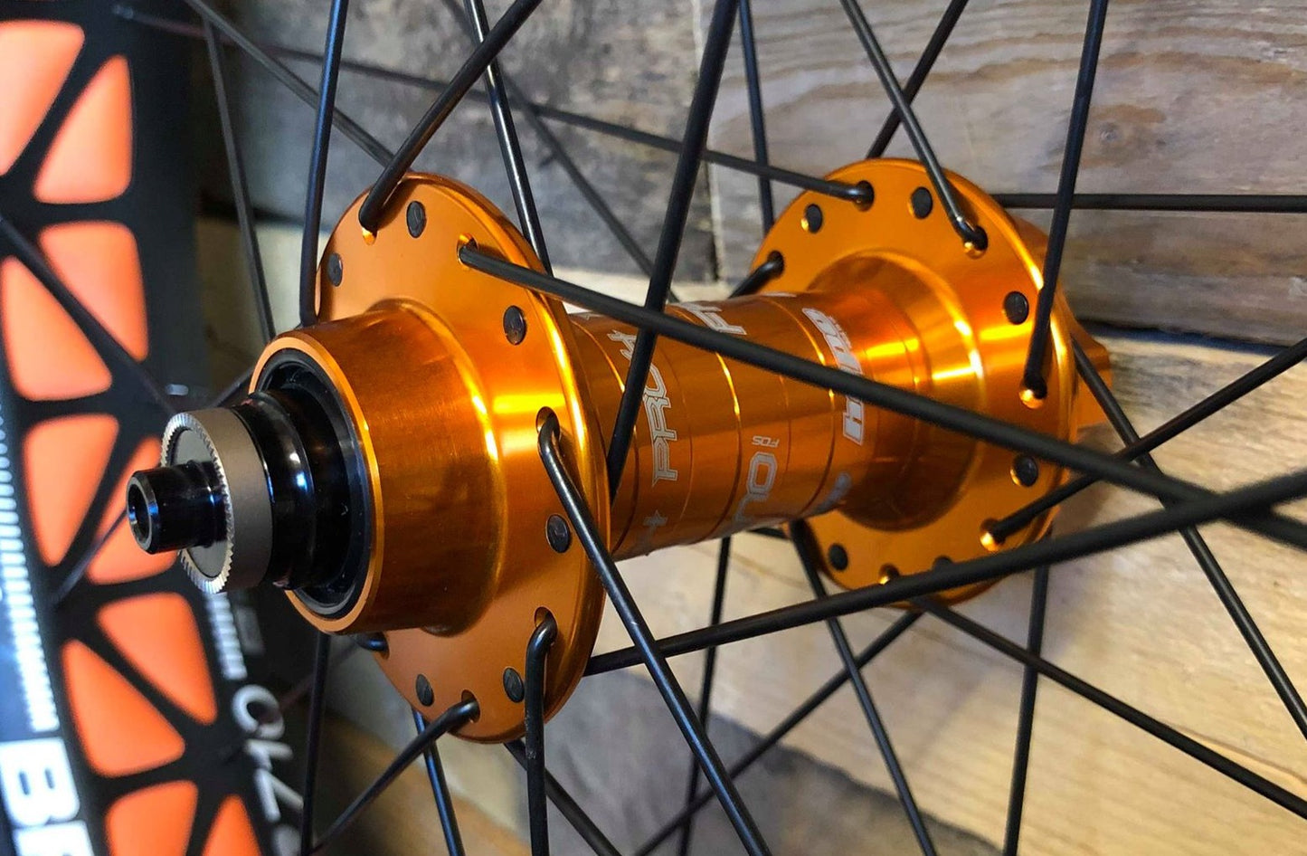 (Slam69Built) DT BR710 /  Hope Pro 4 - Fatbike Custom Built Wheelset (Orange Hubs)