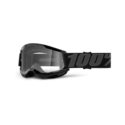 100% Strata 2 Youth Goggle - Black / Clear Lens