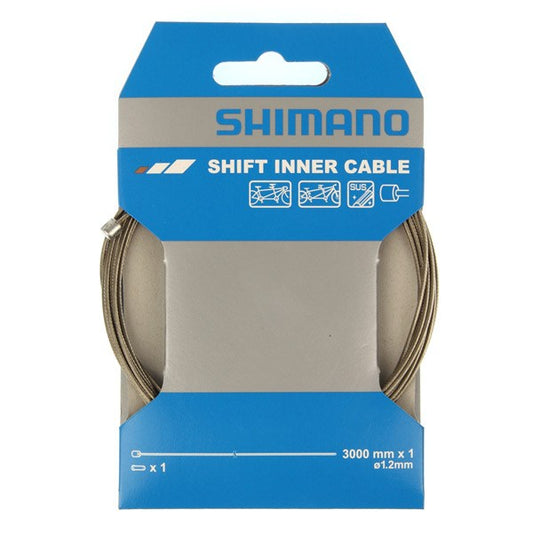 Shimano Road / MTB tandem stainless steel gear inner wire, 1.2 x 3000 mm, single