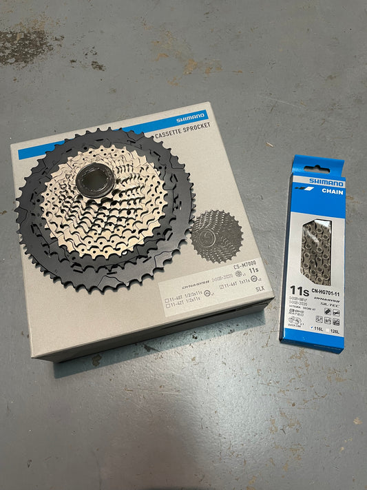 Shimano 11 Speed HG701 Chain and M7000 Cassette 11-46T - Bundle Deal