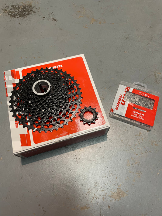 SRAM 11 Speed PC1110 Chain and Cassette HG - Bundle Deal