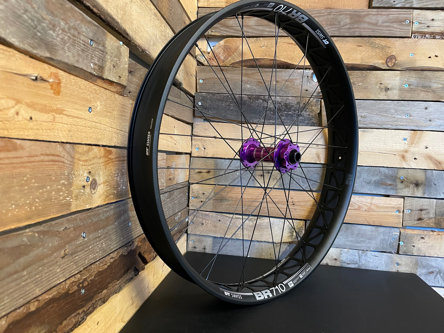 (Slam69Built) DT BR710 /  Hope Pro 4 - Fatbike Custom Built Wheelset (Purple Hubs)
