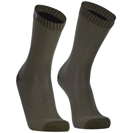 DexShell Ultra Thin Crew Socks - Waterproof Socks - Olive Green