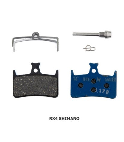 Hope RX4+ / RX4 Shimano Disc Brake Pads - Road Compound / Blue (HBSP323B)
