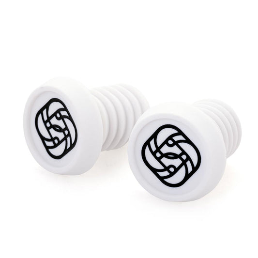 Gusset BMX Push-In plugs - Bar Ends (Pair) - White