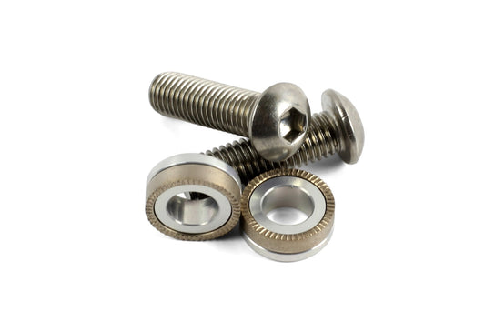 Hope M10 Stainless Steel Bolts/Washers (Pair) Domed (HUB220)