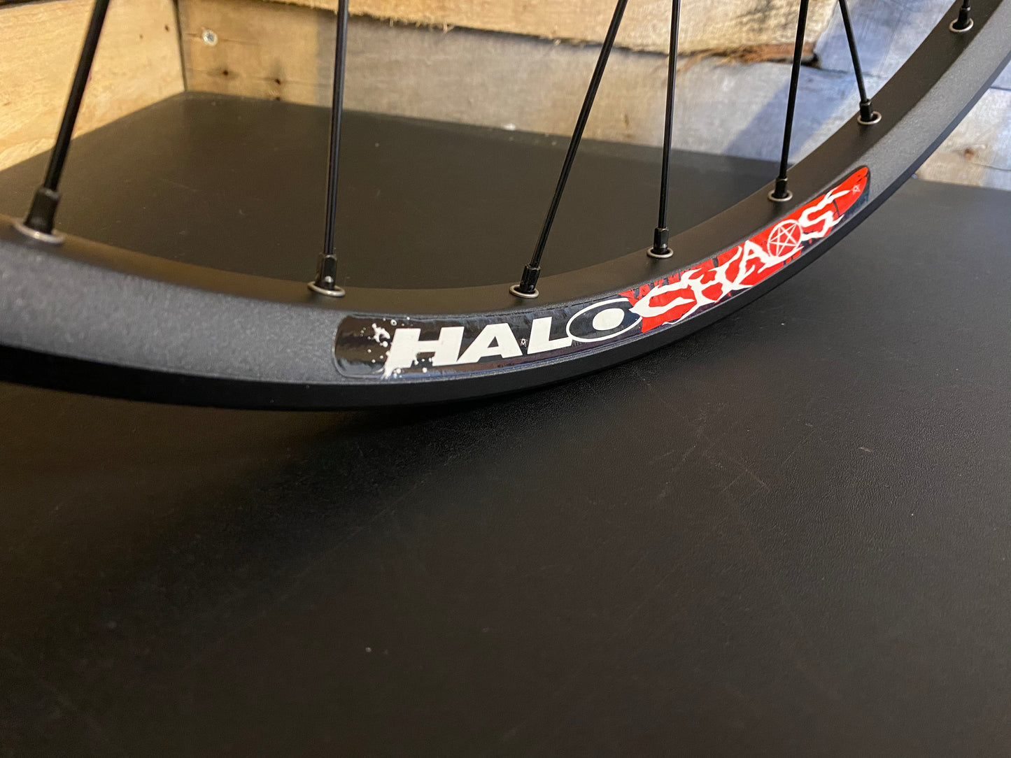 (Slam69built) Halo Chaos 26" / Halo MT Front Hub Front Wheel (Black/Black)