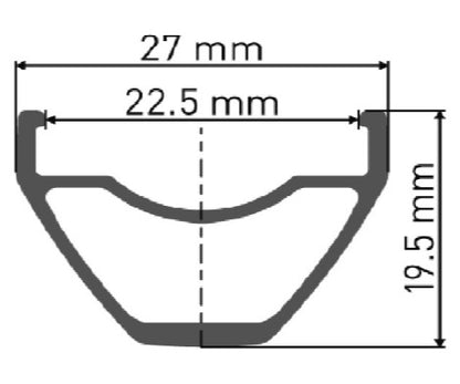 DT Swiss M 442 Sleeve-joined disc-specific - Presta-drilled black - 650b/27.5"