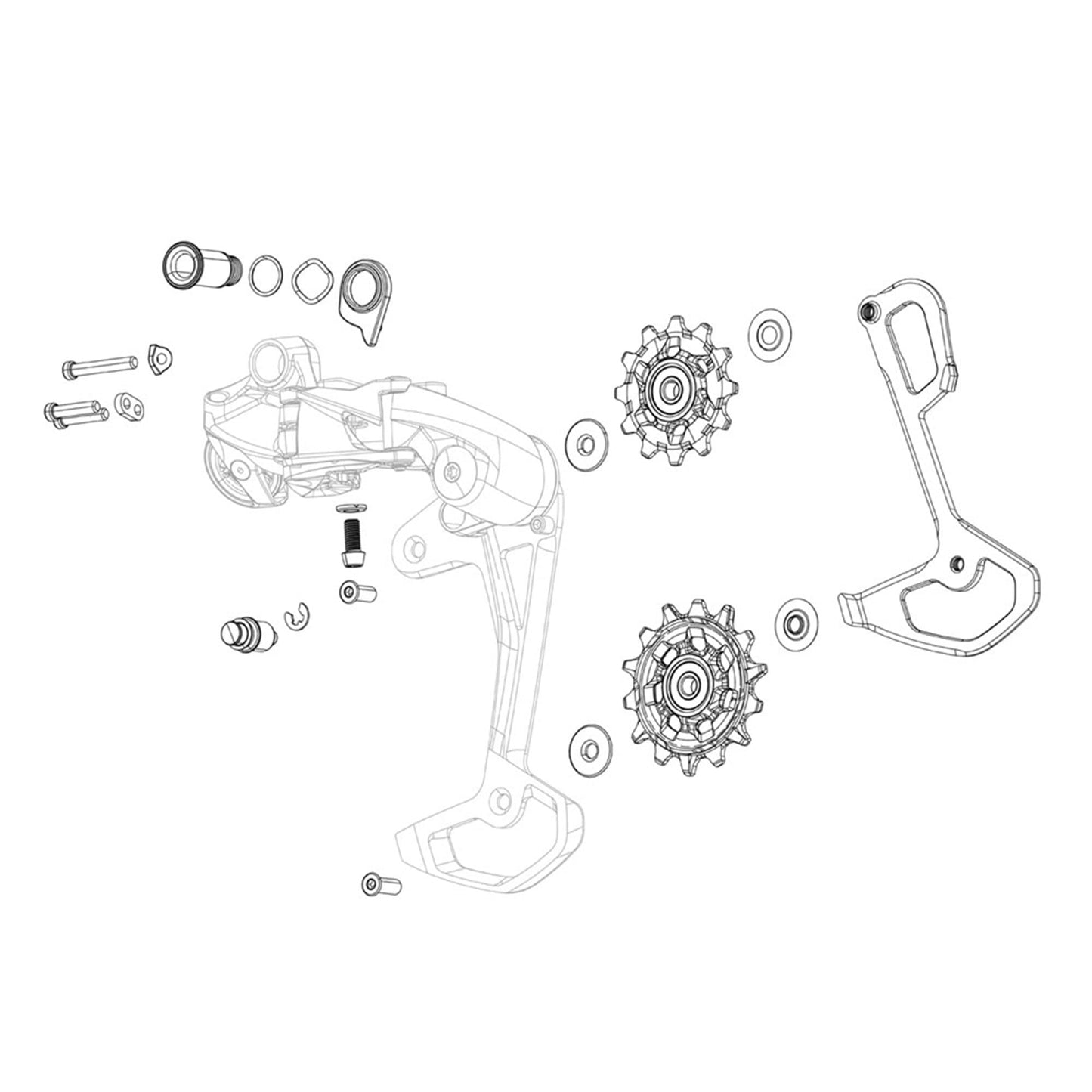 SRAM SPARE - REAR DERAILLEUR PULLEY KIT APEX1/NX 11 SPEED