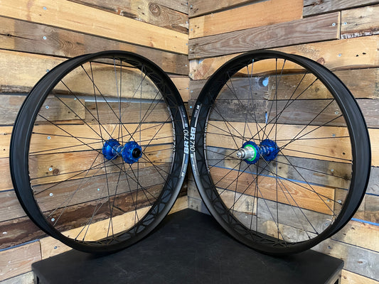 (Slam69Built) DT BR710 /  Hope Pro 4 - Fatbike Custom Built Wheelset (Blue Hubs)