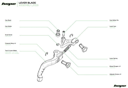 Hope Tech 3 Lever Pivot - Brake Spares