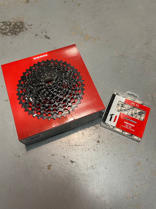 SRAM 11 Speed PC X1 Chain and Cassette XD - Bundle Deal