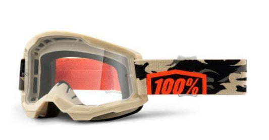 100% Strata 2 Goggle - Kombat / Clear Lens