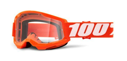 100% Strata 2 Goggle - Orange / Clear Lens