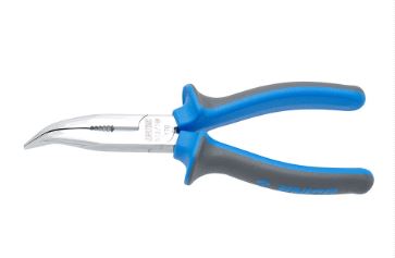 Unior LONG NOSE PLIERS WITH SIDE CUTTER - BENT 170 512/1BI