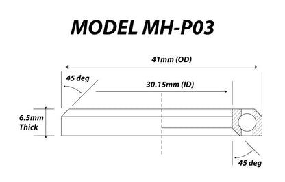 MH-P03 HEADSET BEARING - 30.15 x 41 x 6.5 (45/45 Degree)