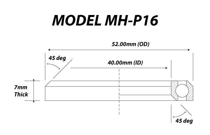 MH-P16 HEADSET BEARING - 40 x 52 x 7 (45/45 Degree)