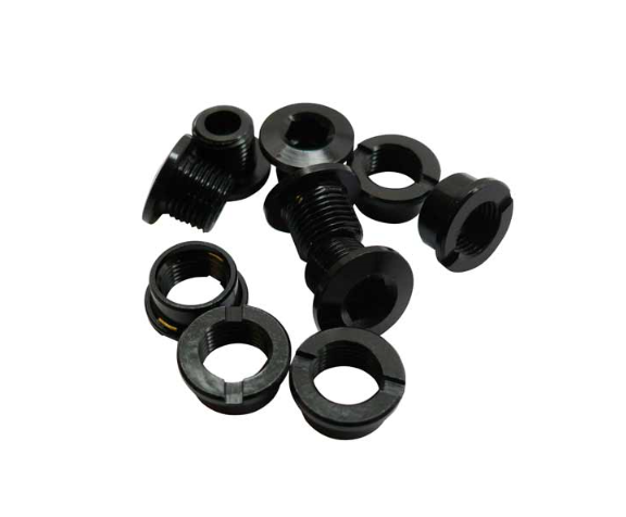 ID Alloy Chainring Bolts - Single - 6.5mm bolt with 4mm back nut (pack of 5)