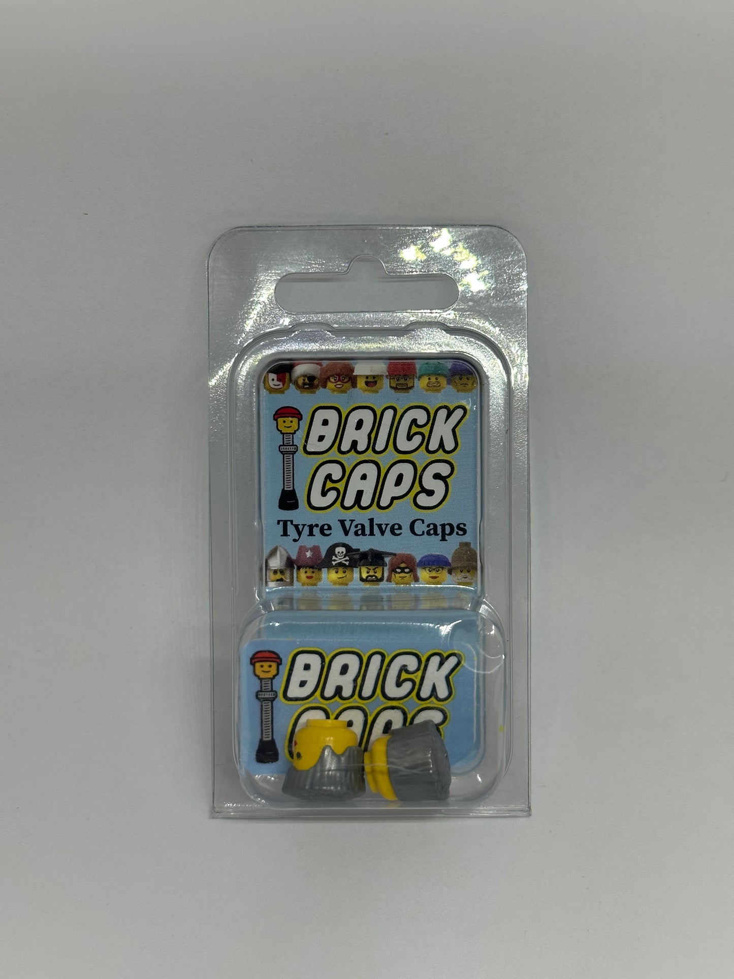 Brick Caps Presta Valve Caps - Grey Hair Flat Top (PAIR)