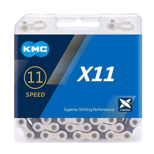 KMC X11 Silver/Black Chain 118L - 11 Speed
