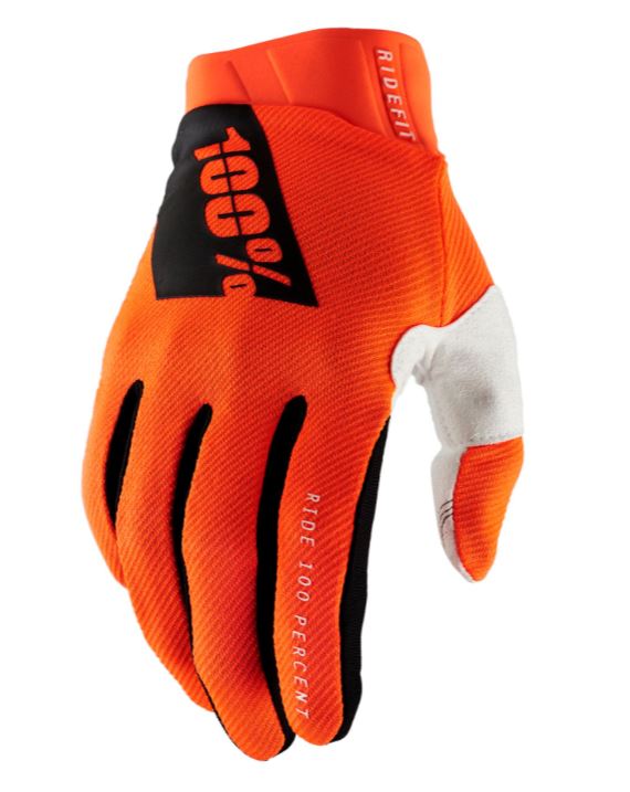 100% Ridefit Gloves - Fluo Orange