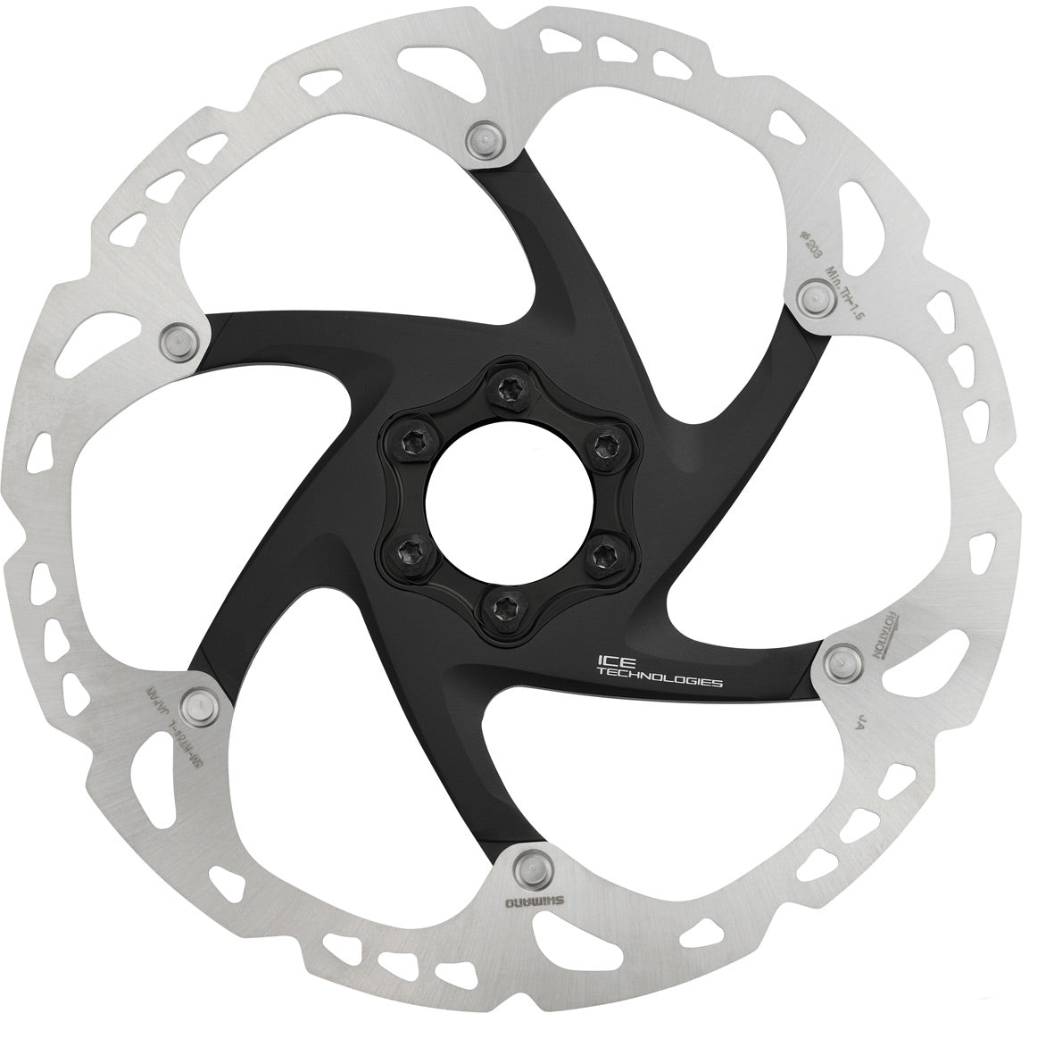 Shimano SM-RT86 DEORE XT Ice Tec 6-bolt disc rotor - 160mm, 180mm,  203mm